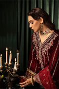 Motifz | Velvet Formals | 5099-SANDAL L Maroon Velvet
