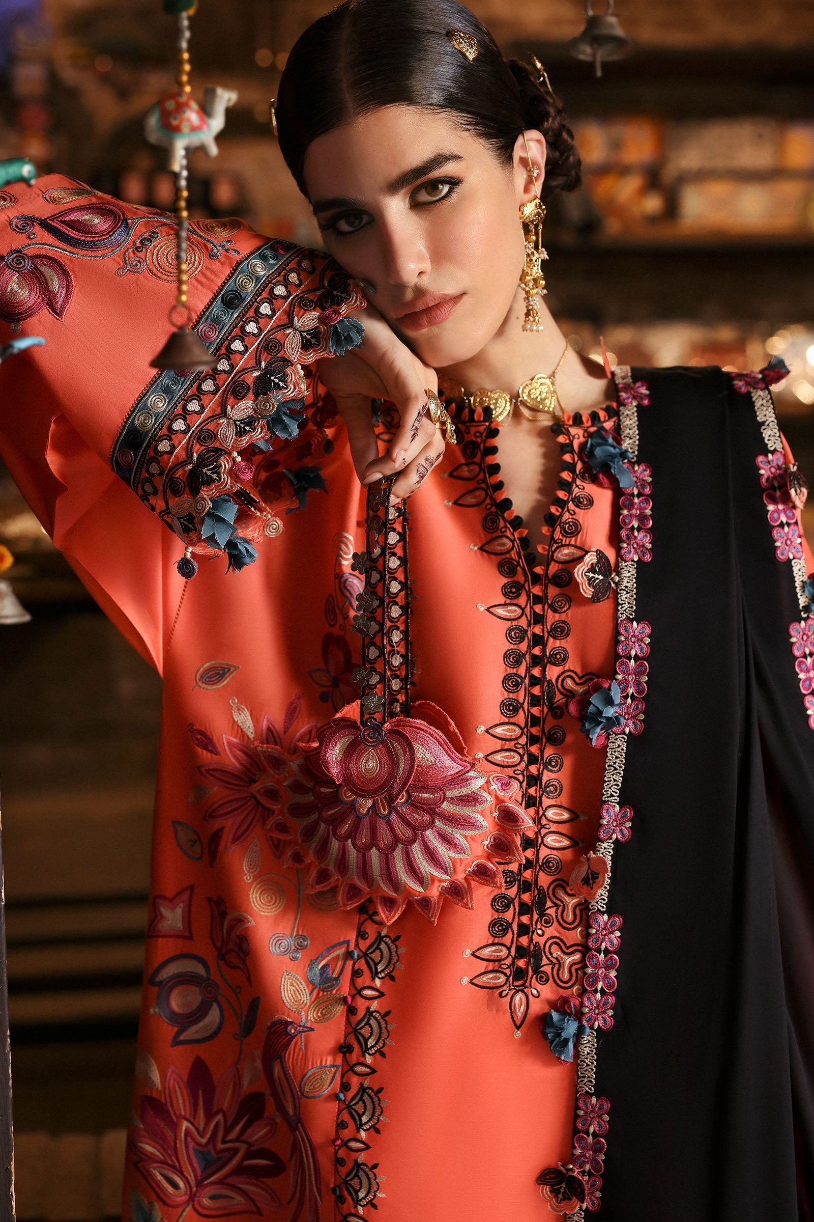 Zaha | Festive Lawn 25 | RANGREZ (ZF-25-06) L Coral Pink Lawn