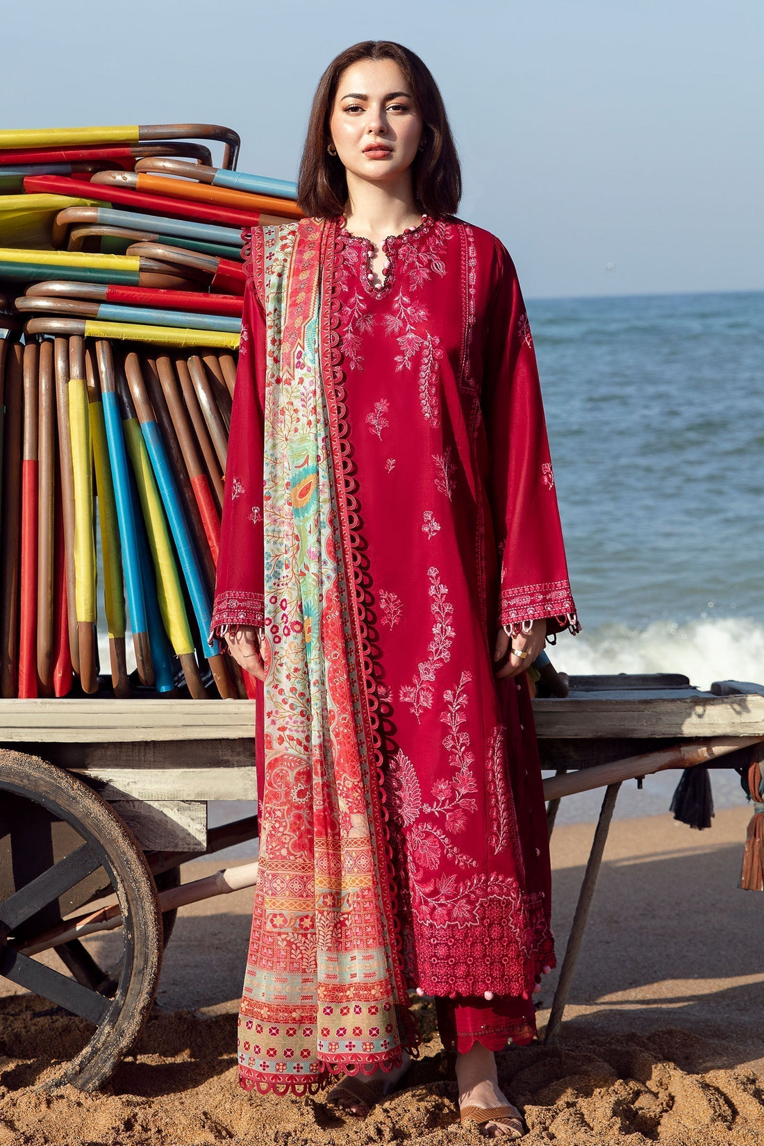Zaha | Embroidered Lawn Collection | EIRA (ZL23-10 B) -  Zaha Luxury -  Saira Sultan