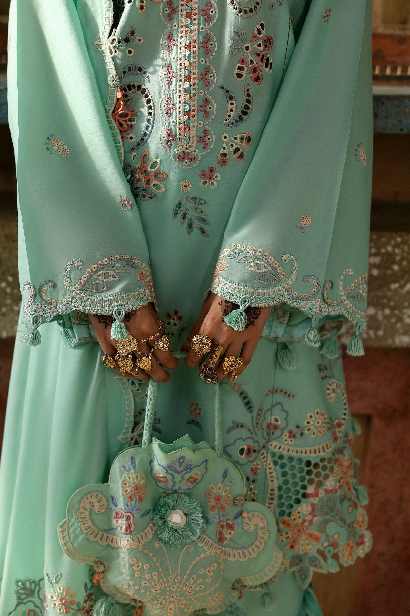 Zaha | Festive Lawn 25 | SEHER (ZF-25-05) M Sea Green Lawn
