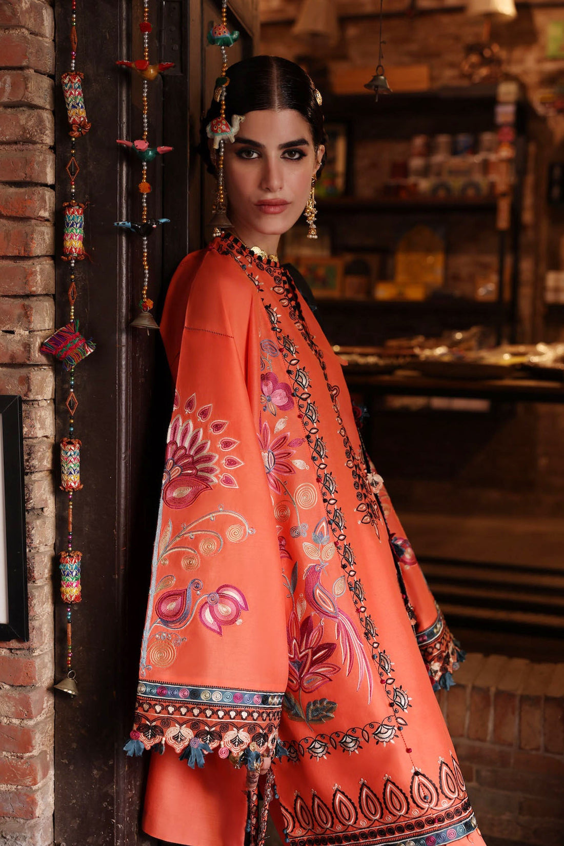 Zaha | Festive Lawn 25 | RANGREZ (ZF-25-06) XS Coral Pink Lawn