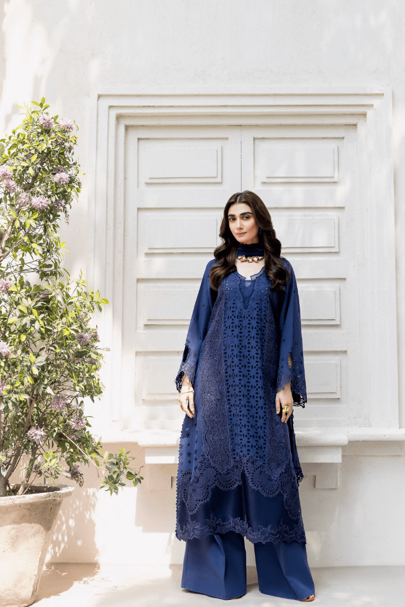 Manara | Mgrolia Garden 25 | INDIGO - Pakistani Designer Dress - by Manara | Type: Ladies Clothes - 100% Original at Saira Sultan