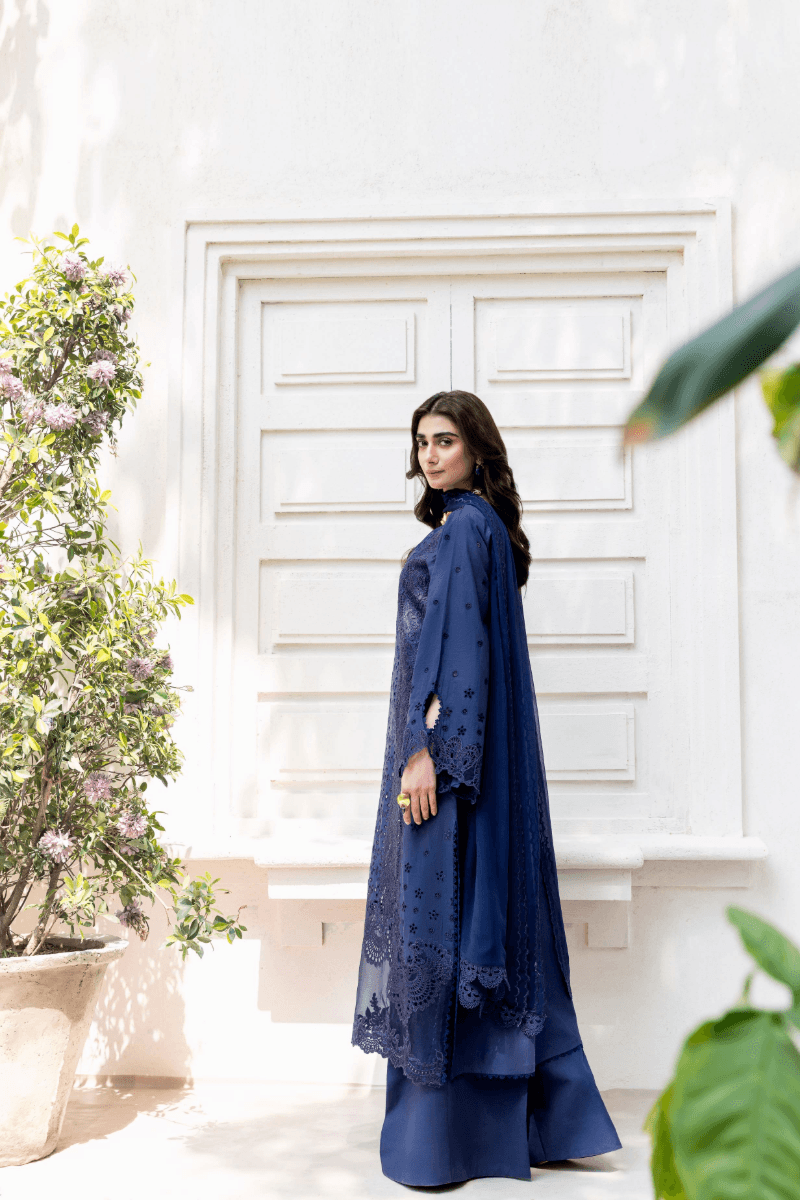 Manara | Mgrolia Garden 25 | INDIGO - Pakistani Designer Dress - by Manara | Type: Ladies Clothes - 100% Original at Saira Sultan