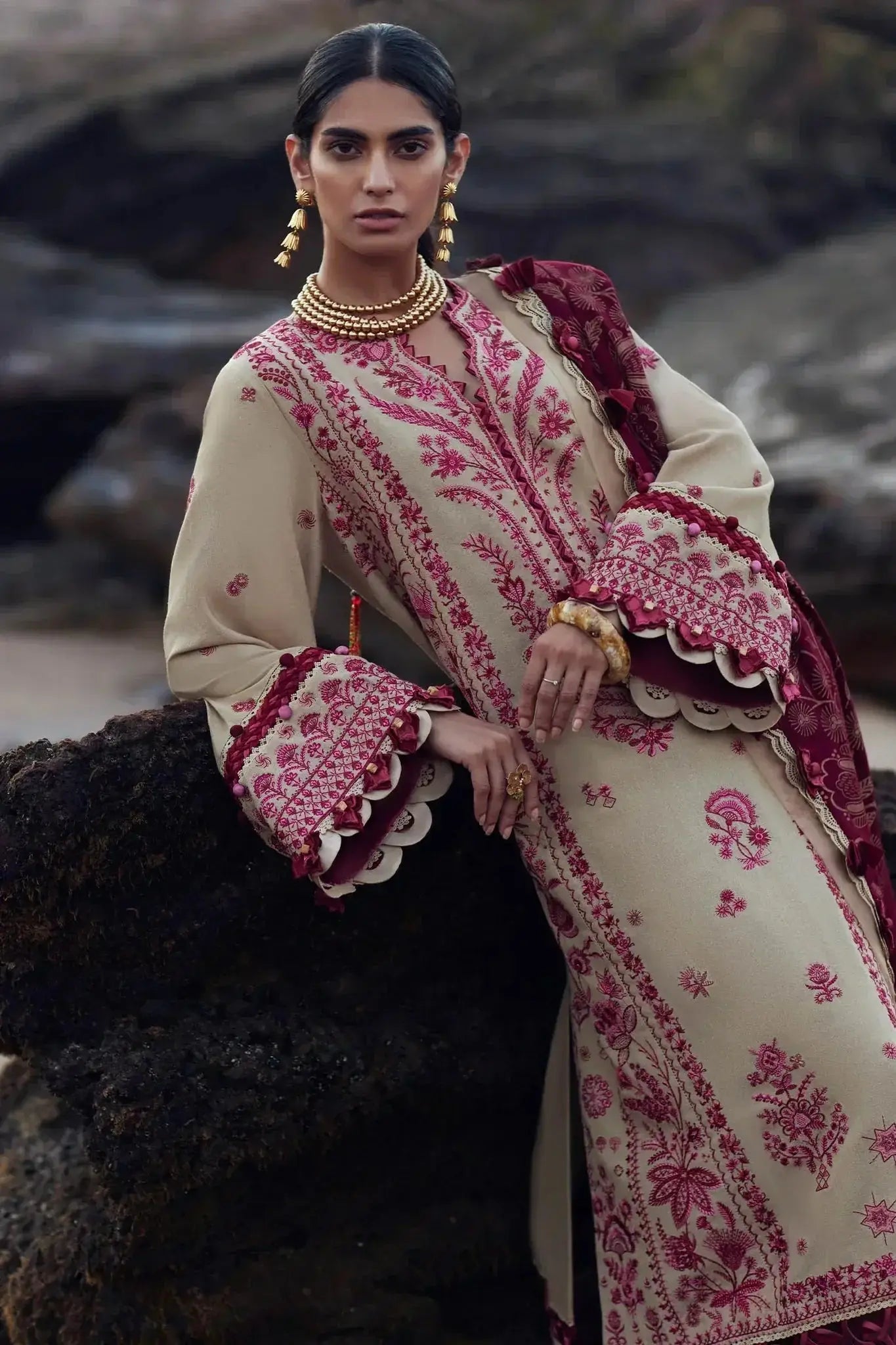 Elan | Winter 23 | LARAH (EW23-02) - Pakistani Designer Dress - by Elan | Type: Luxury - 100% Original at Saira Sultan