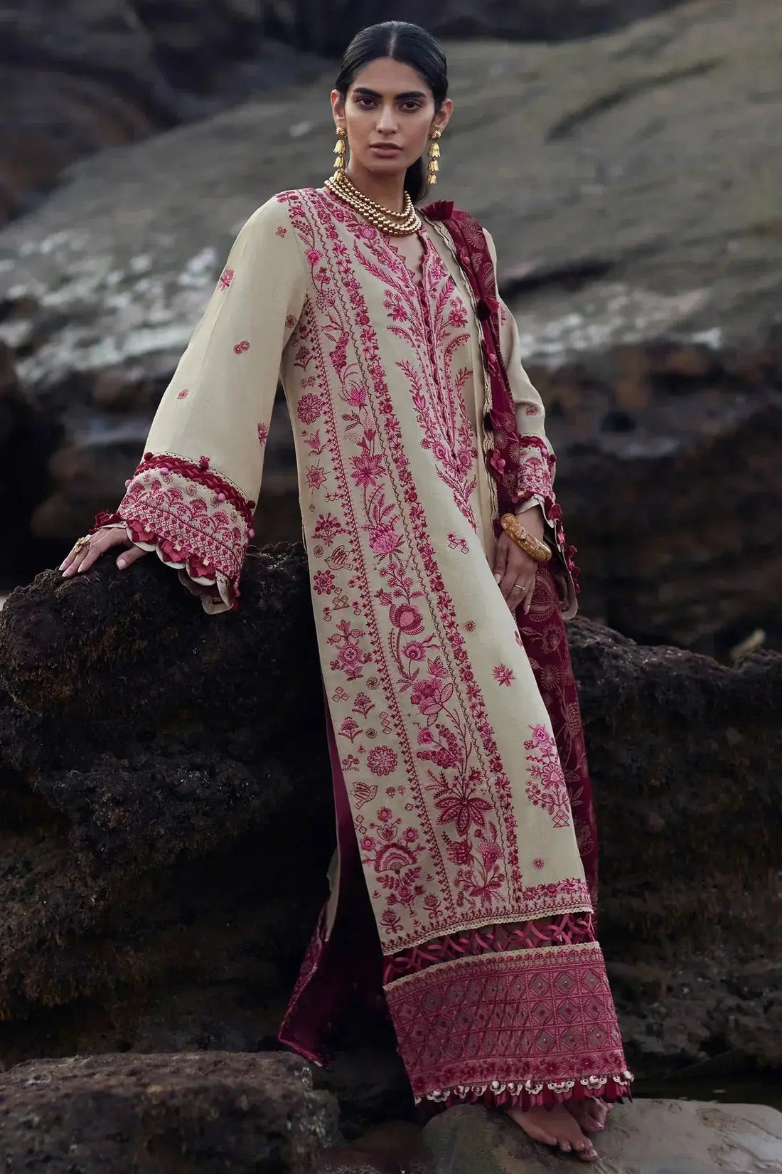 Elan | Winter 23 | LARAH (EW23-02) - Pakistani Designer Dress - by Elan | Type: Luxury - 100% Original at Saira Sultan