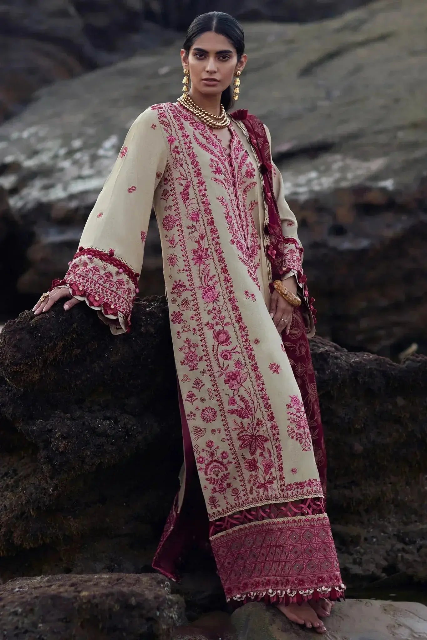 Elan | Winter 23 | LARAH (EW23-02) - Pakistani Designer Dress - by Elan | Type: Luxury - 100% Original at Saira Sultan