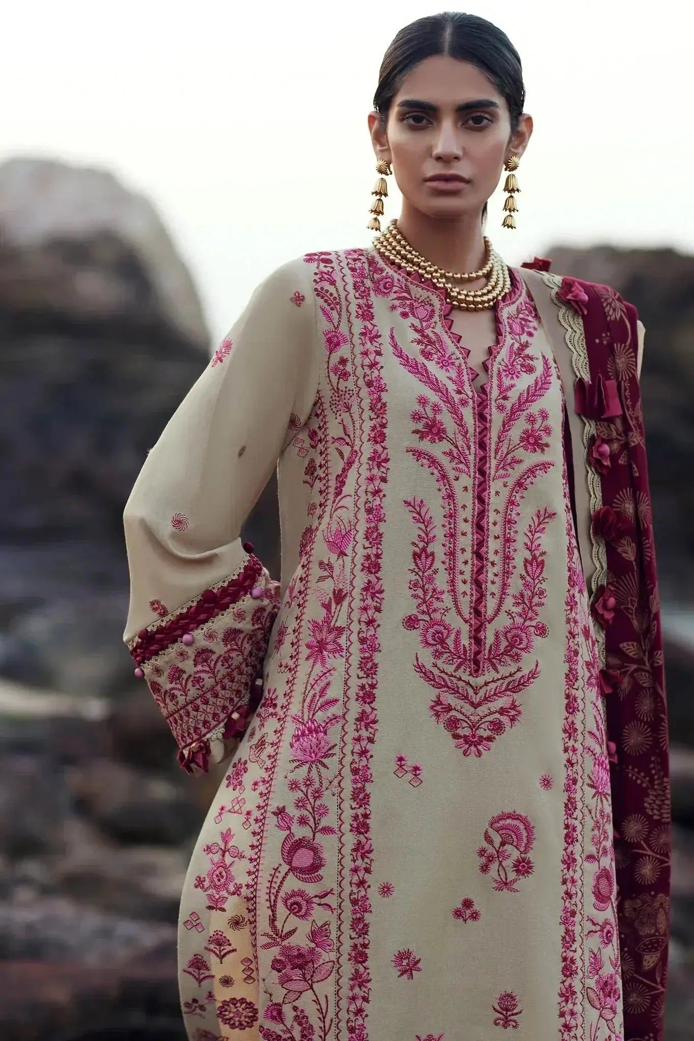 Elan | Winter 23 | LARAH (EW23-02) - Pakistani Designer Dress - by Elan | Type: Luxury - 100% Original at Saira Sultan