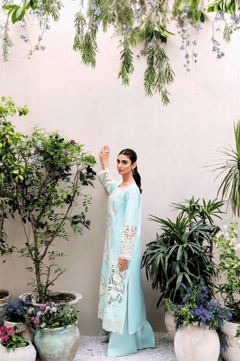 Manara | Mgrolia Garden 25 | AZURE - Pakistani Designer Dress - by Manara | Type: Ladies Clothes - 100% Original at Saira Sultan
