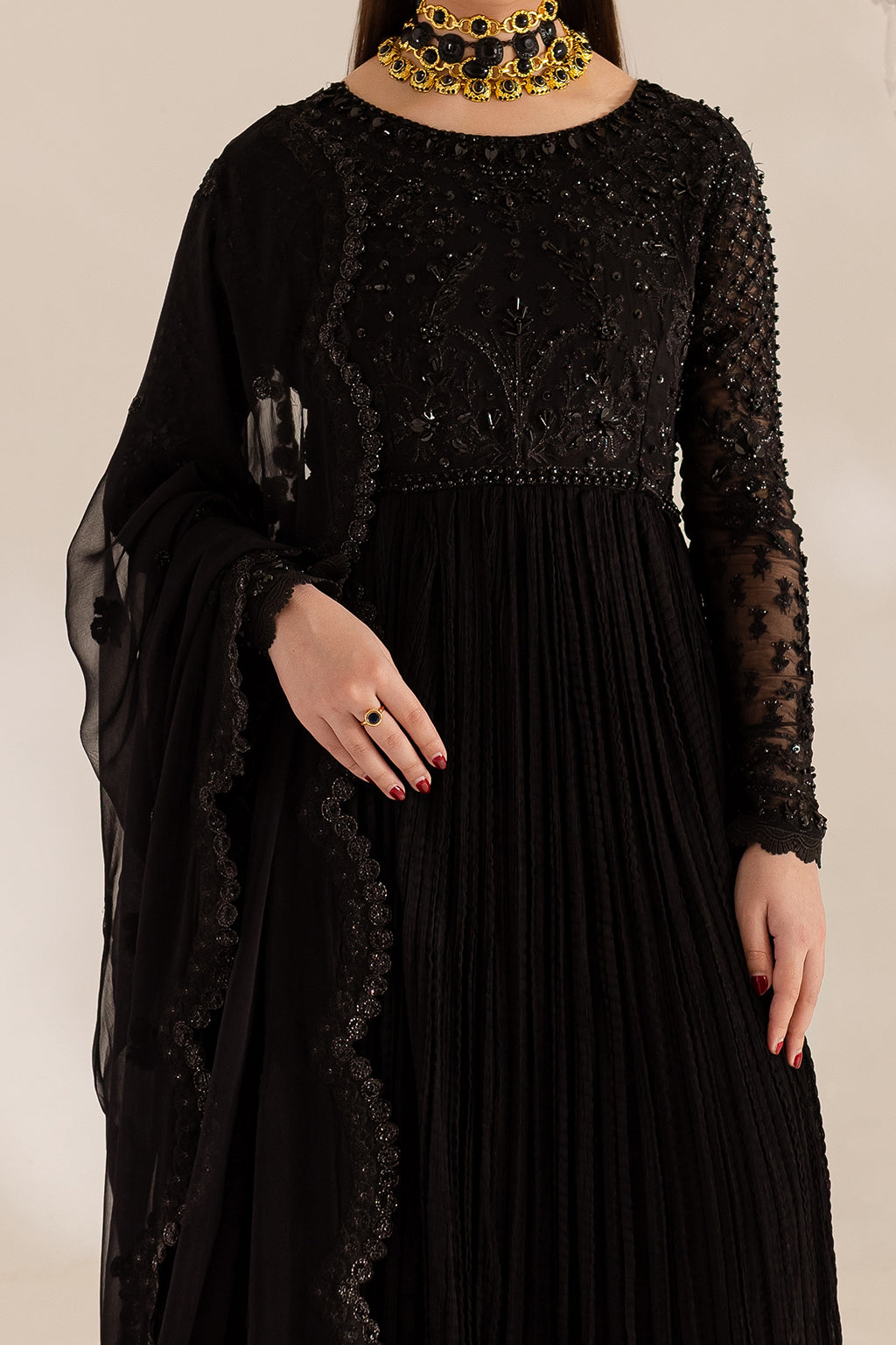 Vanya | Gulraz Formals | FF-54 M Black Chiffon