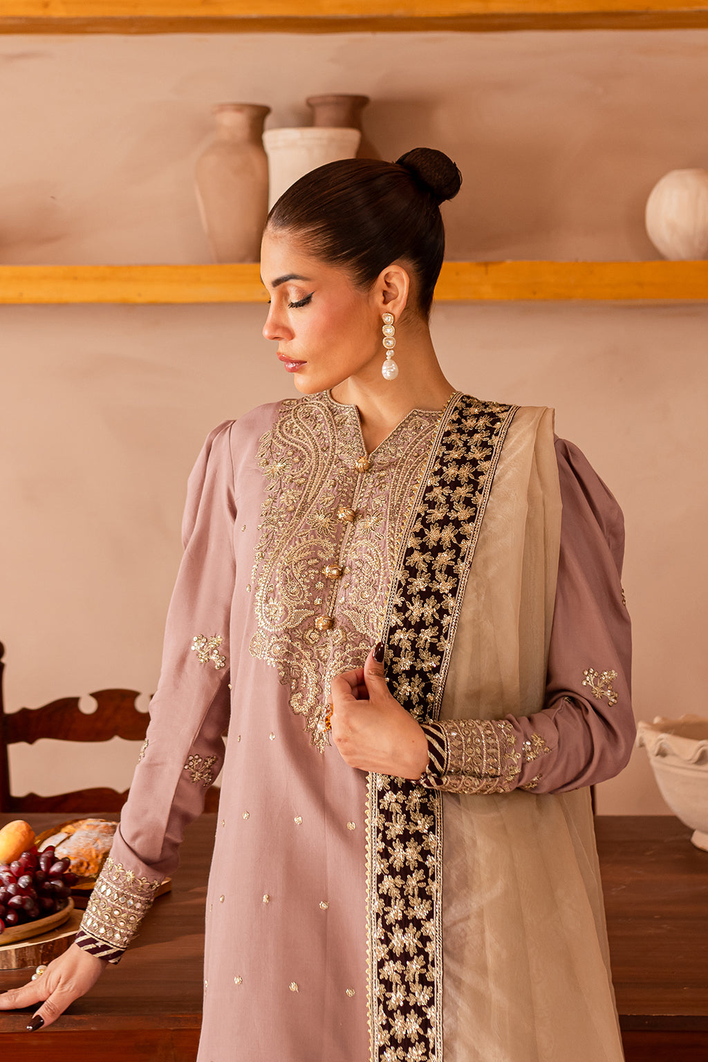 Vanya | Velvet Formals 24 | KV-56 M Soft Lilac Raw Silk