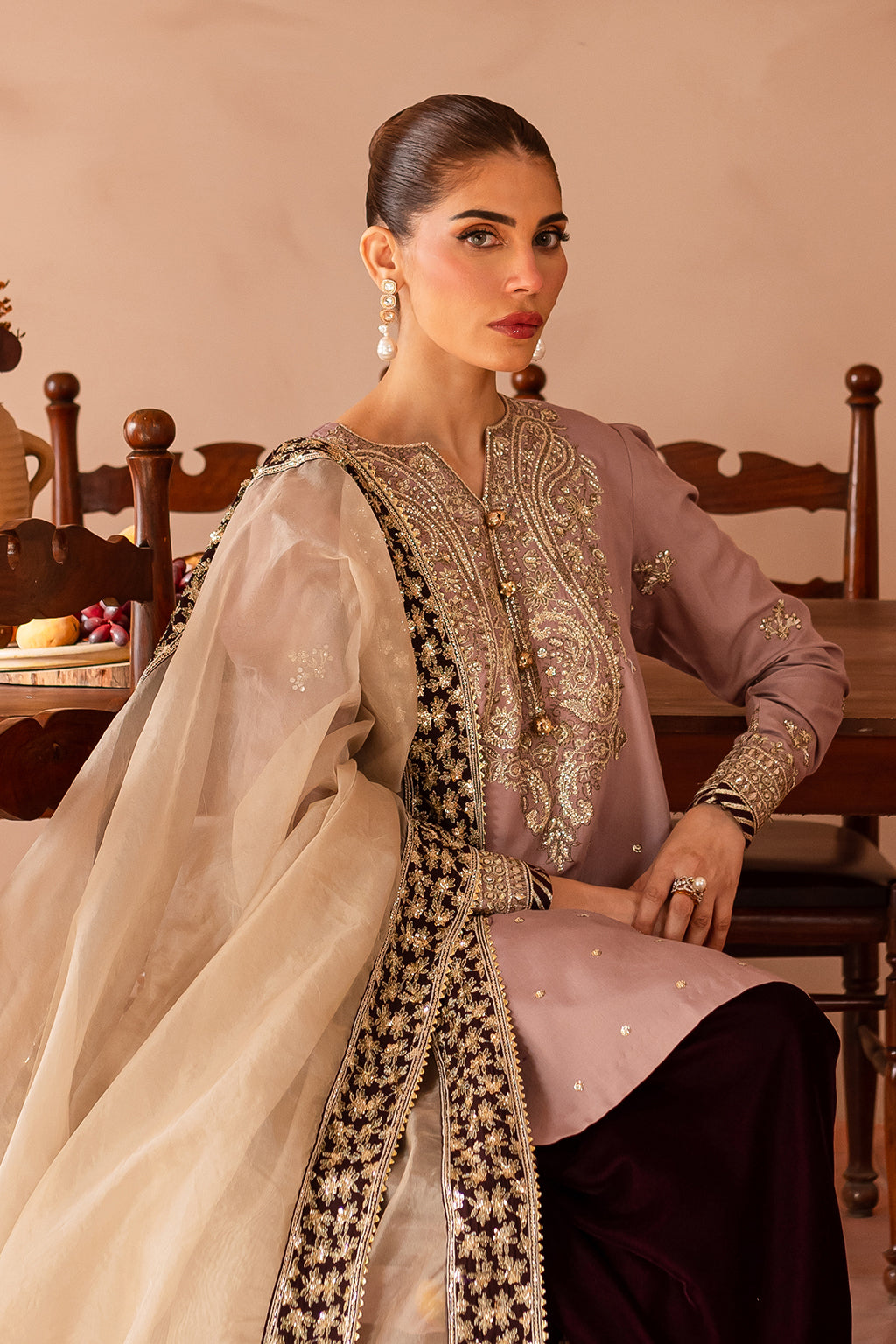 Vanya | Velvet Formals 24 | KV-56 XL Soft Lilac Raw Silk