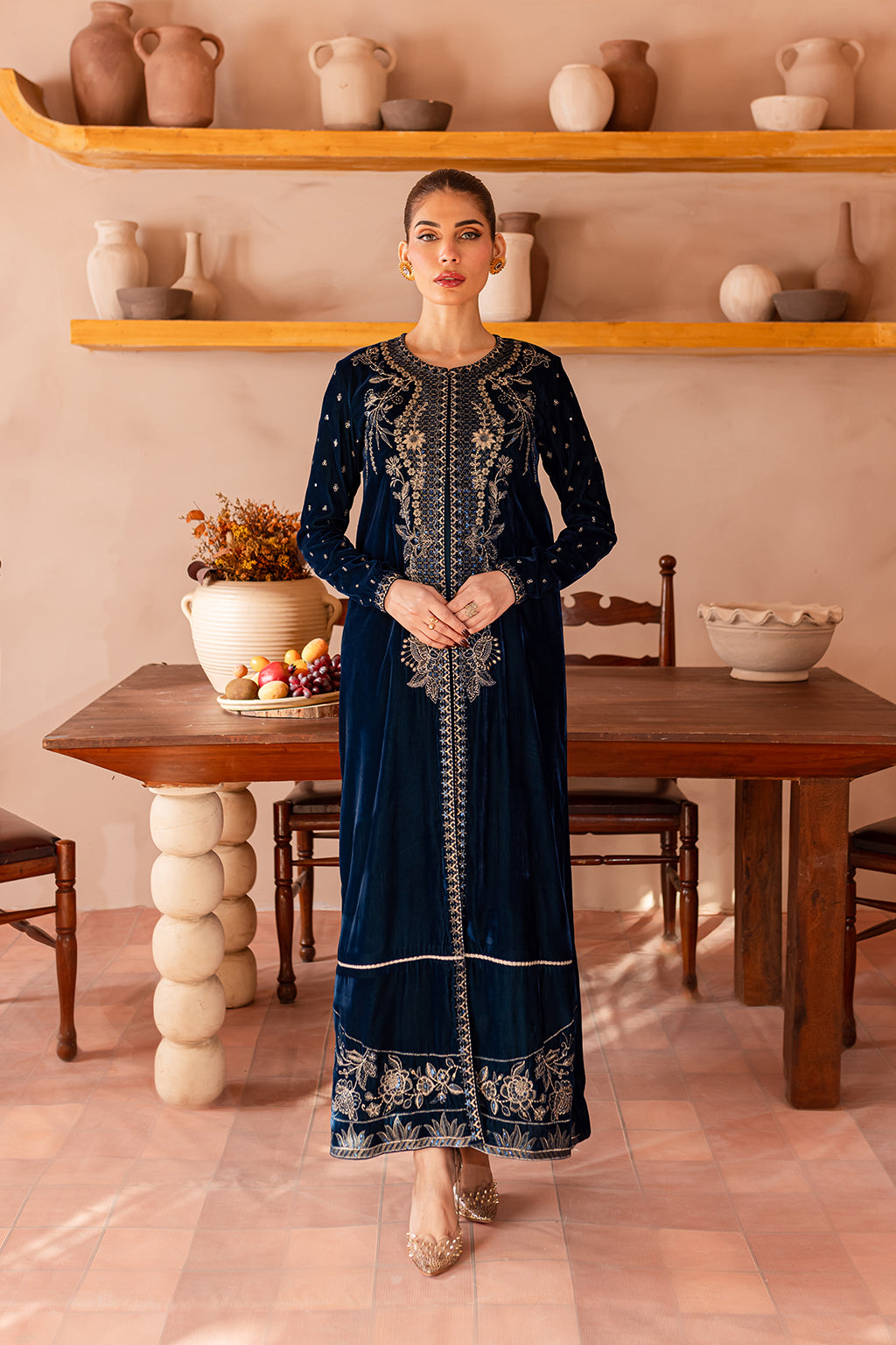 Vanya | Velvet Formals 24 | KV-54 XS Navy Velvet