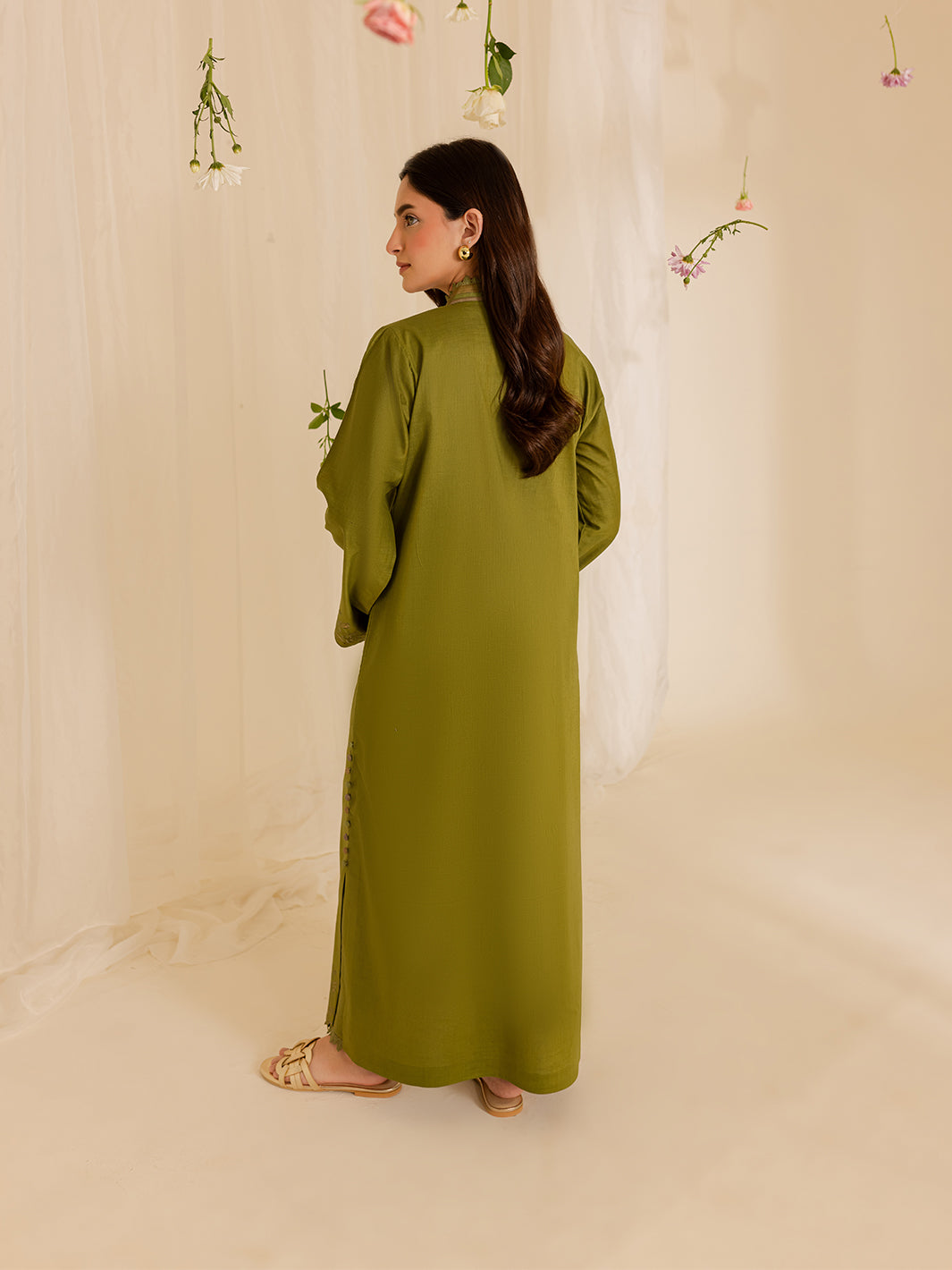 Mahnur | Petal Whispers Lawn Pret | Verdant XS mendhi Lawn
