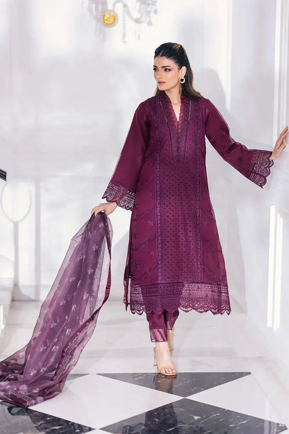 Azure | Embroidered Ensembles 23 | Vintage Rose - Pakistani Designer Dress - by Azure | Type: Formal - 100% Original at Saira Sultan
