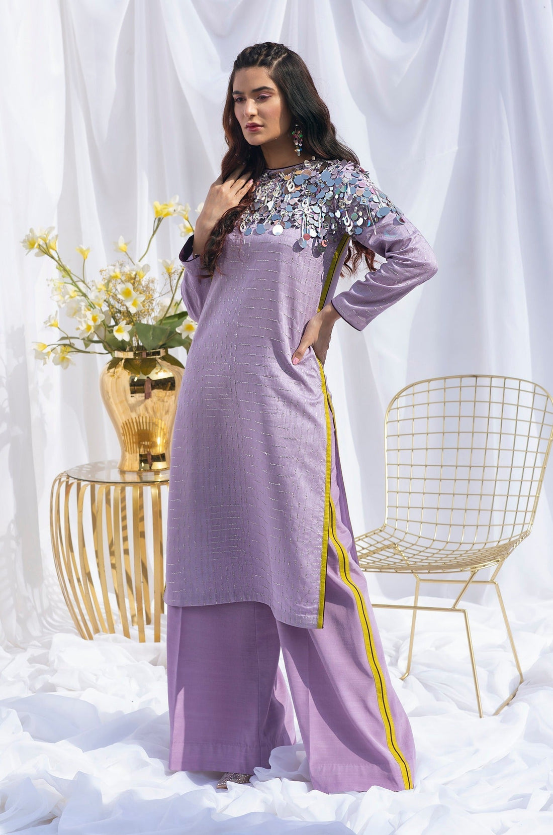 Hana | Viridity Ready to Wear | Opera-VRT-004 XS Lavender Raw Silk