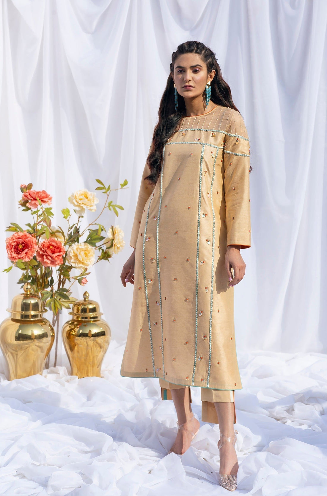 Hana | Viridity Ready to Wear | Marigold -VRT-008 XS Gold Raw Silk