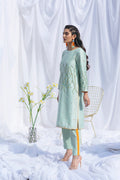 Hana | Viridity Ready to Wear | SWISS MINT-VRT-002 S Light Blue Raw Silk