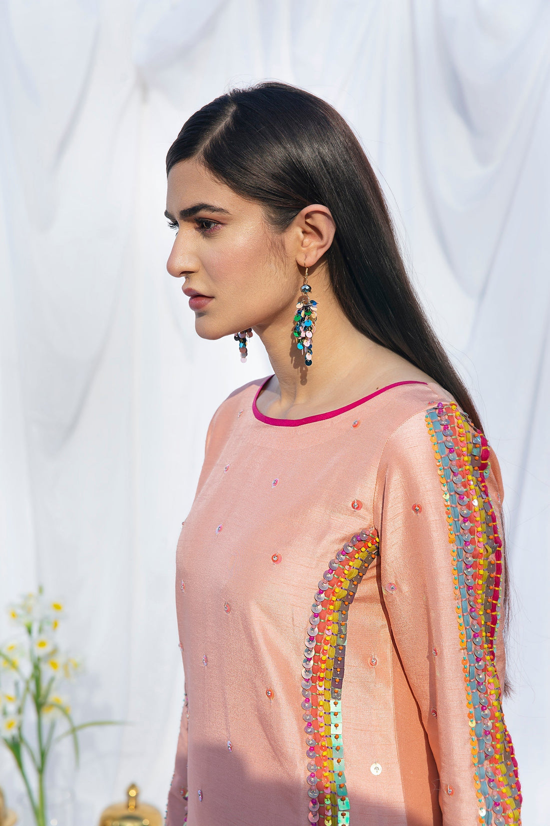 Hana | Viridity Ready to Wear | SALMON-VRT-001 XS Peach Raw Silk
