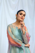 Hana | Viridity Ready to Wear | Island Teal -VRT-009 M Ice Blue Raw Silk
