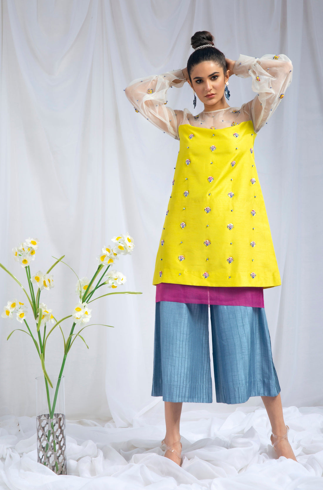 Hana | Viridity Ready to Wear | Citrus Twist -VRT-011 XS Yellow Raw Silk