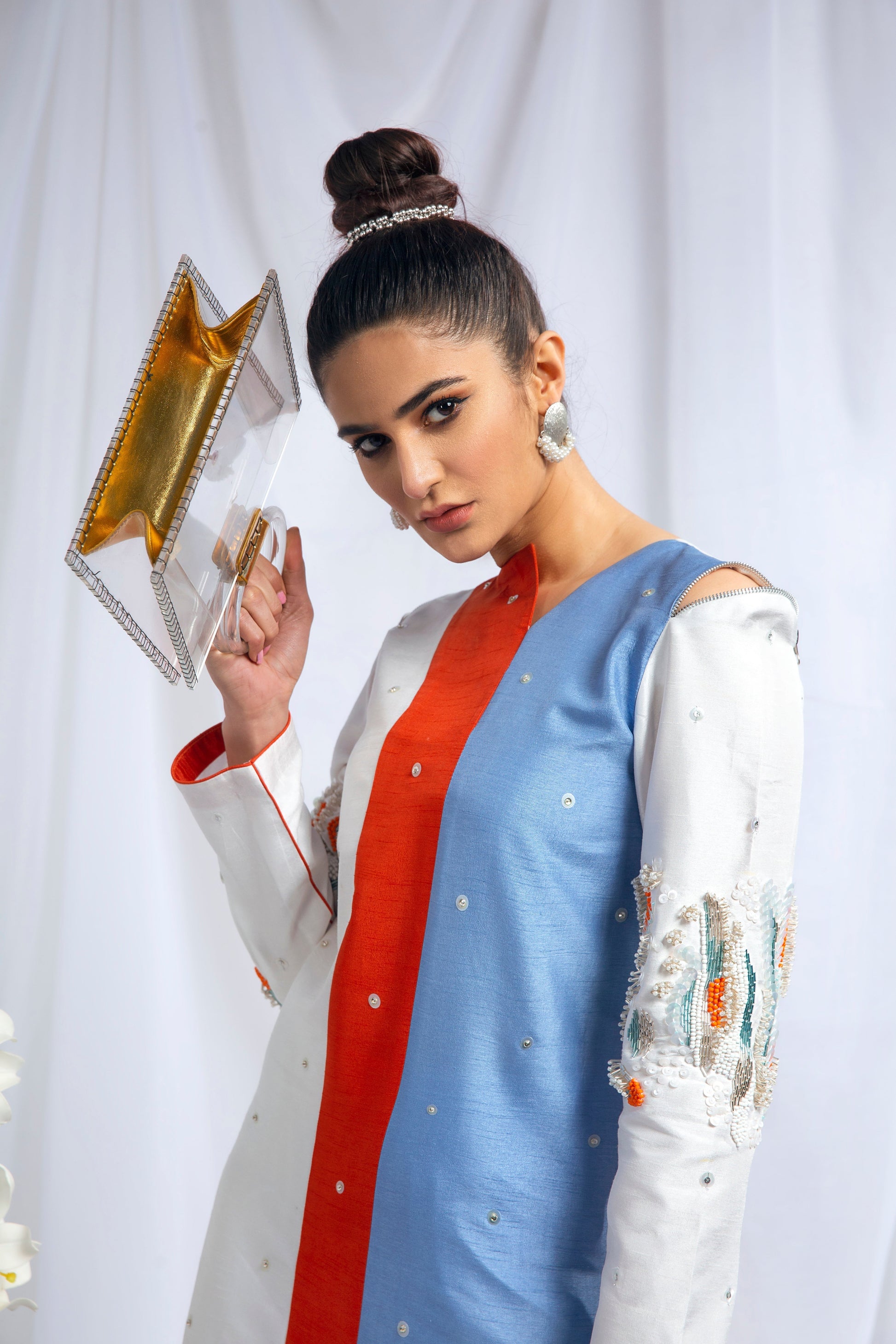 Hana | Viridity Ready to Wear | Marlin -VRT-012 M White Raw Silk