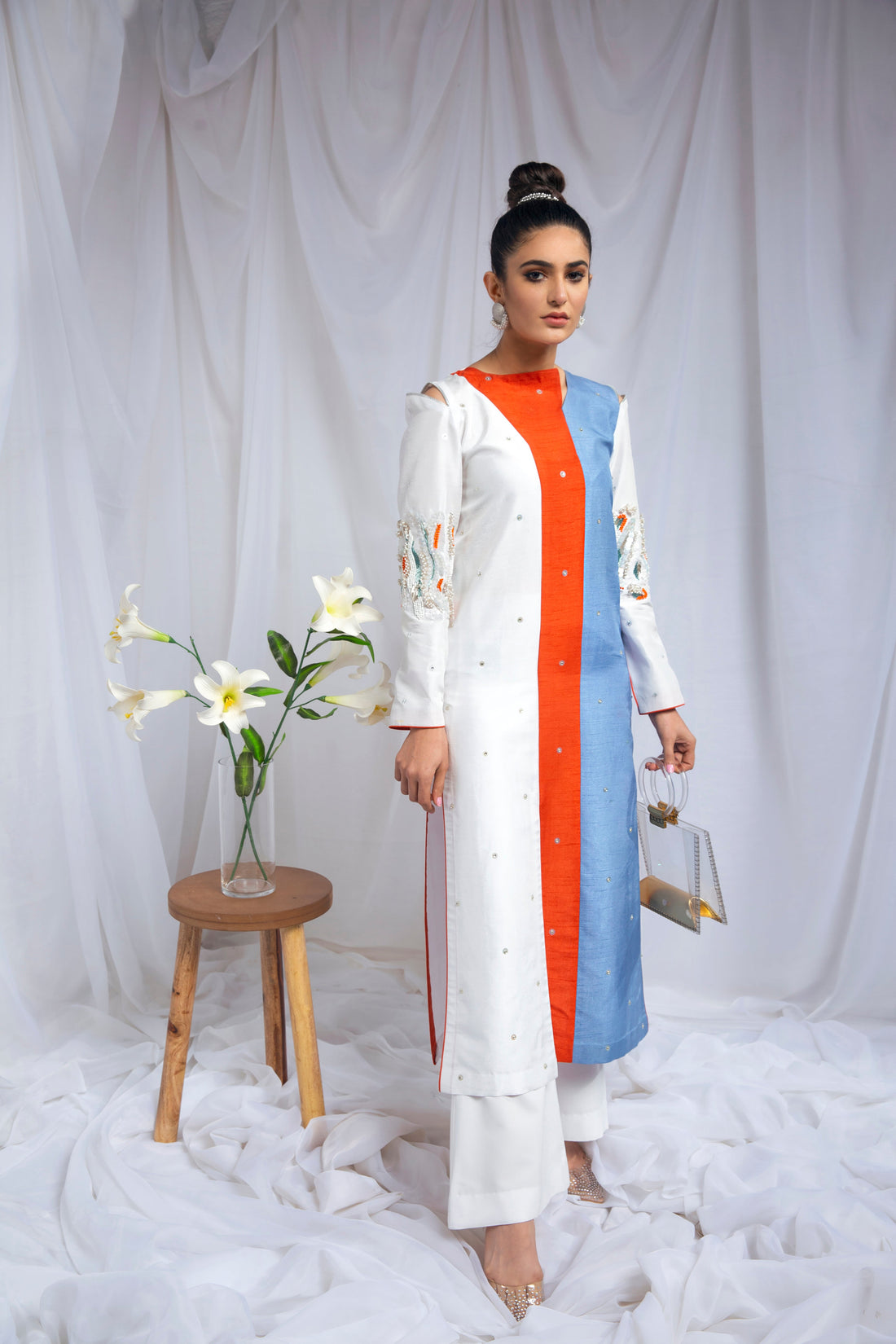 Hana | Viridity Ready to Wear | Marlin -VRT-012 XS White Raw Silk
