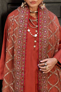 Charizma | Festive Pret | CMA-5-140 L Rust Raw Silk