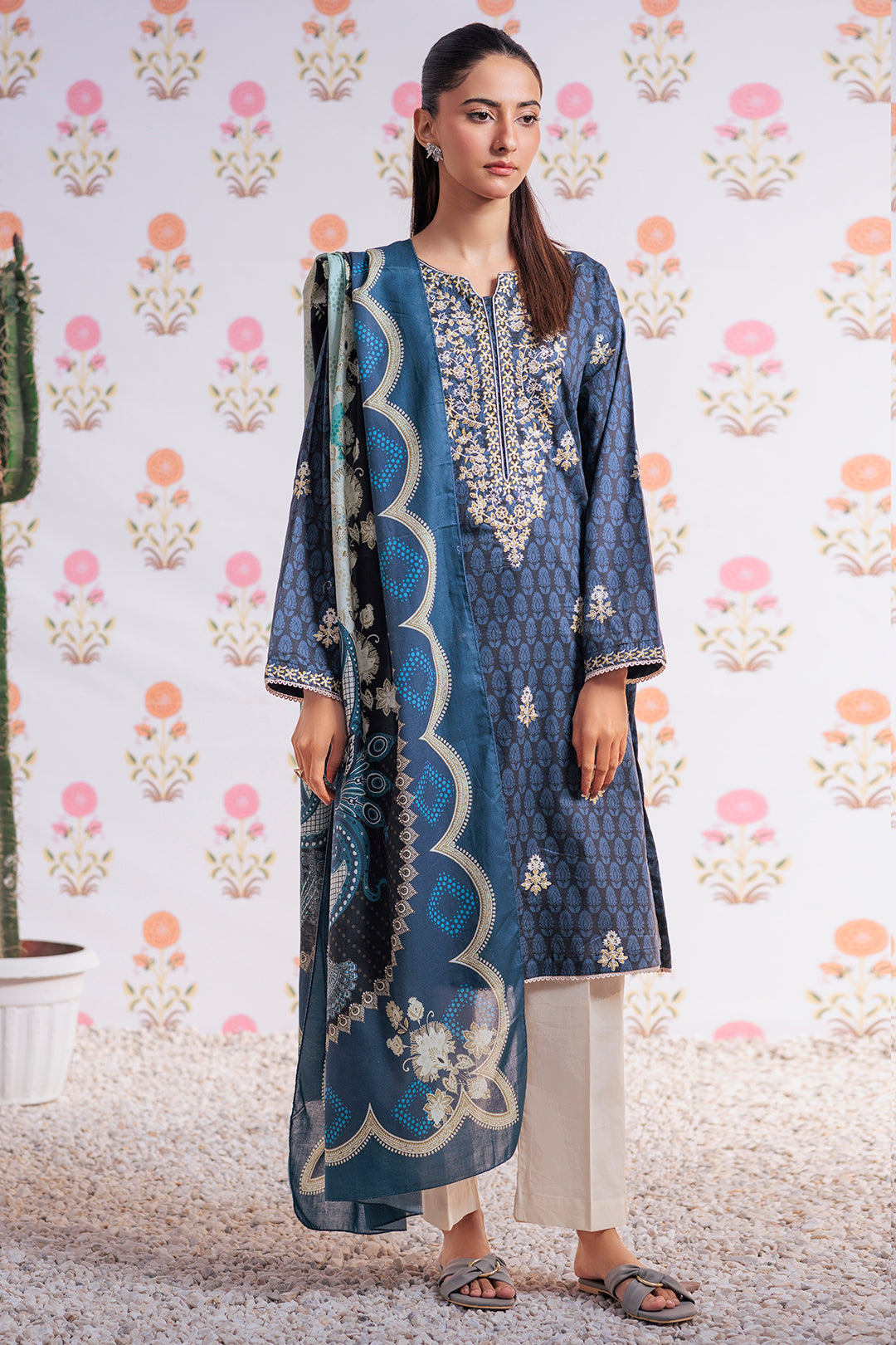 Zellbury | Summer Pret | Embroidered Kurta Dupatta - 2851