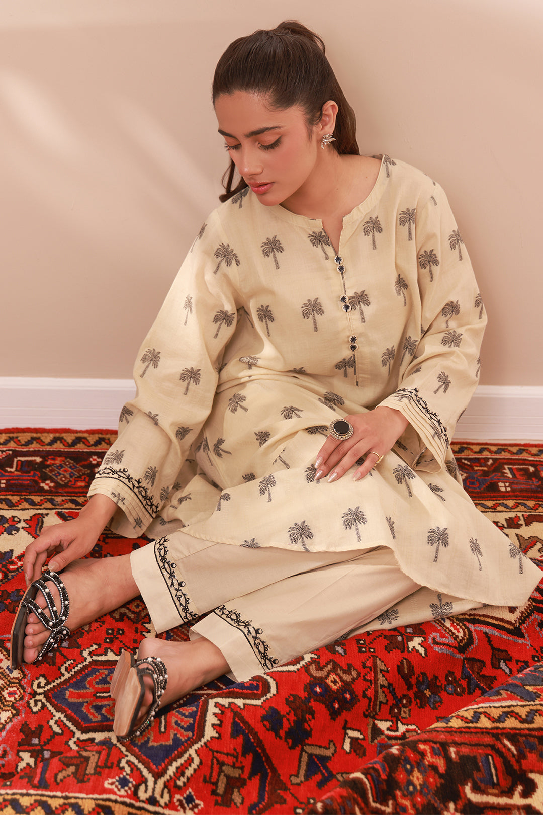Zellbury | Summer Pret | Embroidered Kurta Trouser - 3321