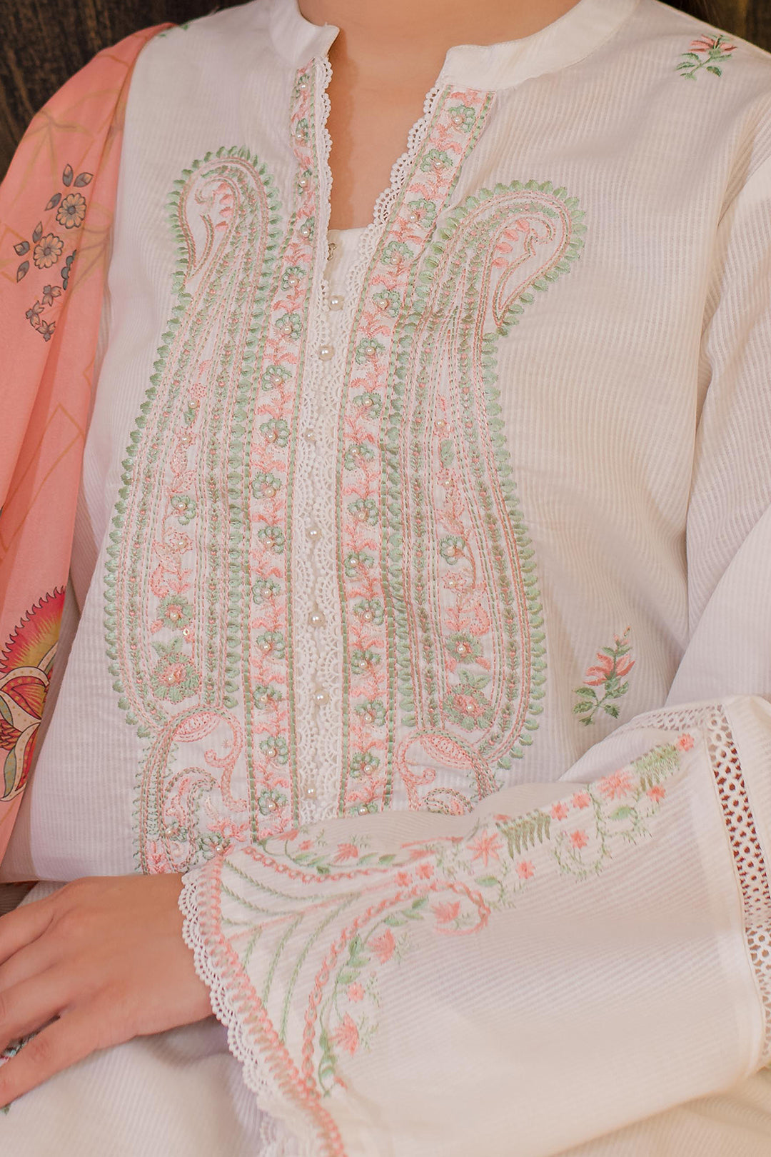 Zellbury | Summer Pret | Embroidered Kurta Dupatta - 3330