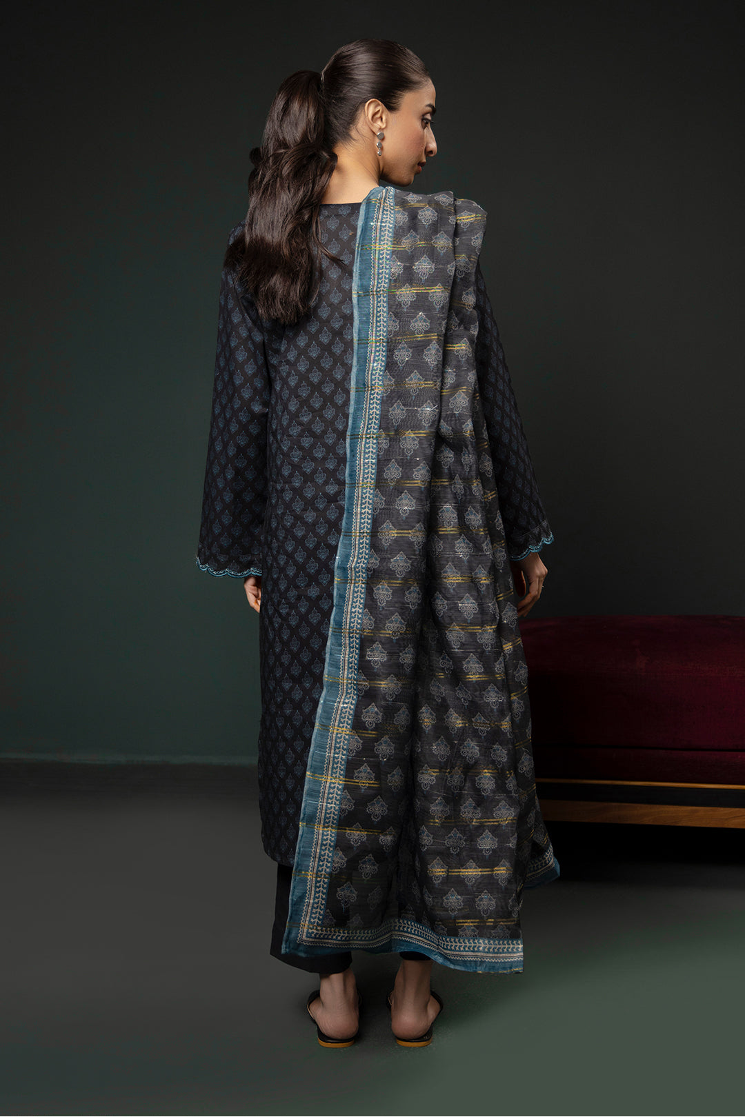 Zellbury | Summer Pret | Embroidered Kurta Dupatta Trouser - 2835
