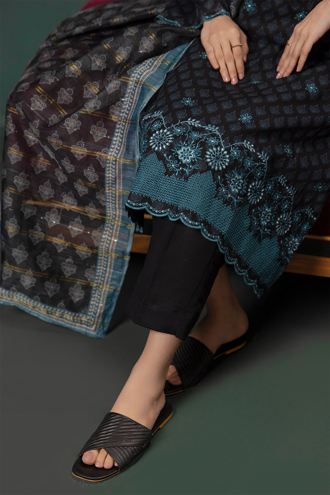 Zellbury | Summer Pret | Embroidered Kurta Dupatta Trouser - 2835
