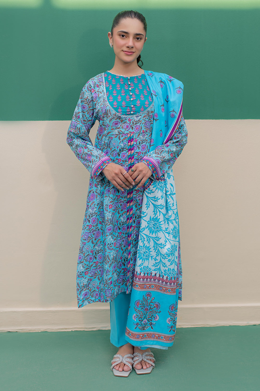 Zellbury | Summer Pret | Kurta Dupatta Trouser - 2856