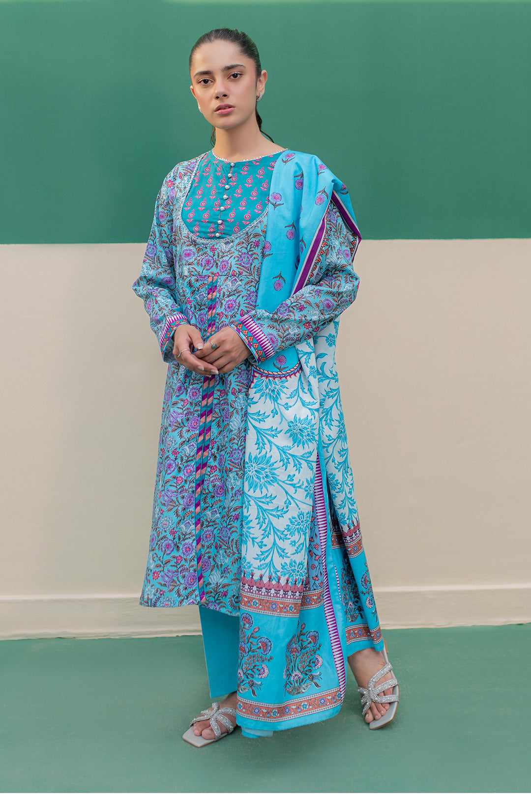 Zellbury | Summer Pret | Kurta Dupatta Trouser - 2856
