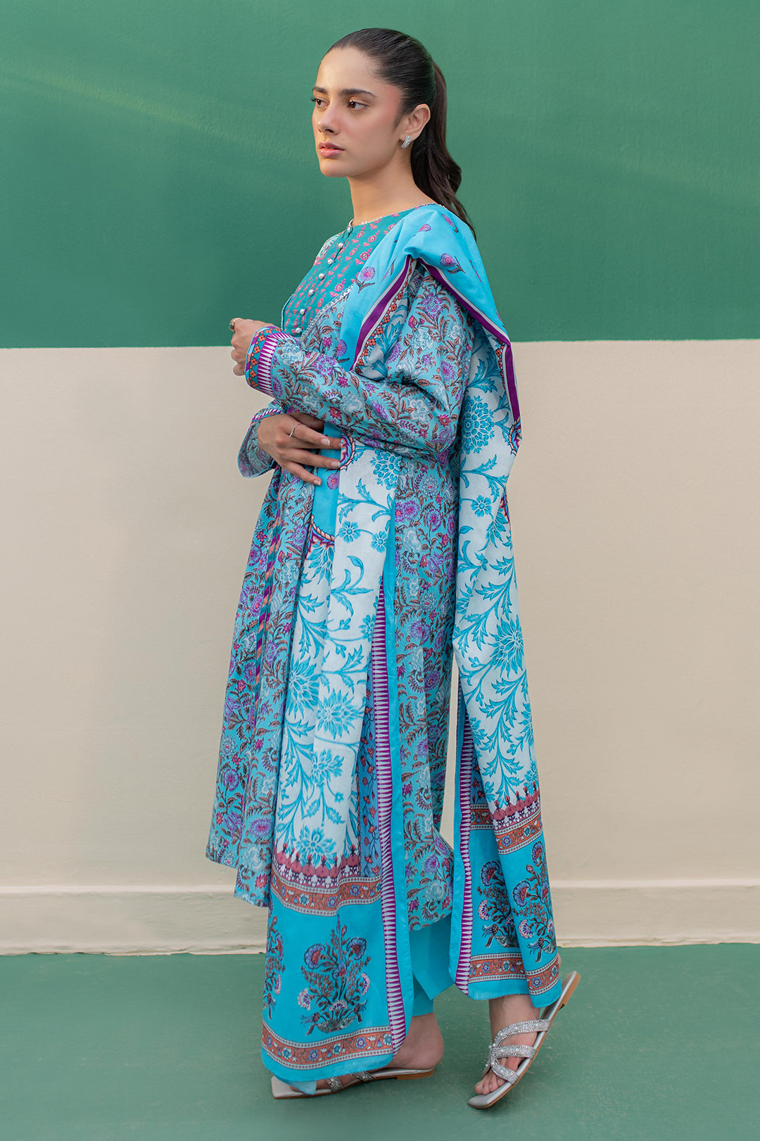 Zellbury | Summer Pret | Kurta Dupatta Trouser - 2856