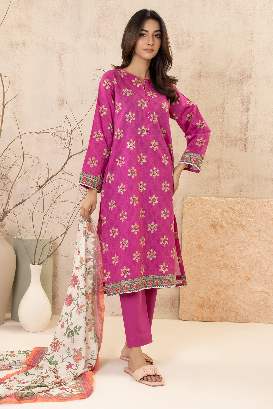 Zellbury | Summer Pret | Kurta Dupatta Trouser - 2858