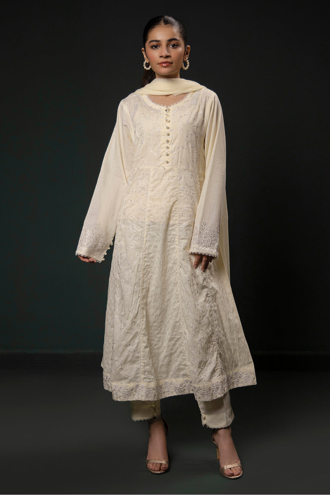 Zellbury | Summer Pret | Embroidered Kurta Dupatta Trouser - 3332 XL