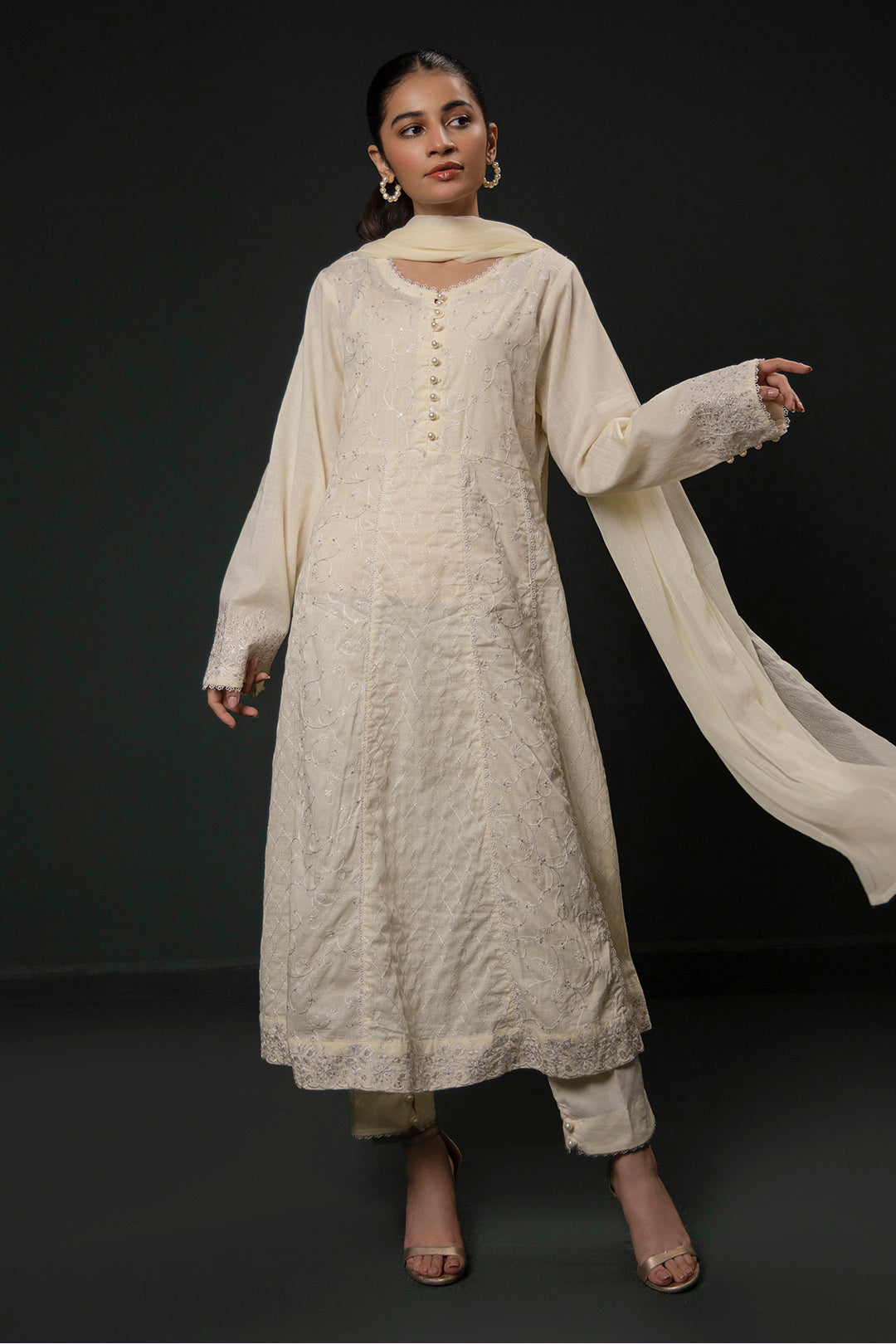 Zellbury | Summer Pret | Embroidered Kurta Dupatta Trouser - 3332