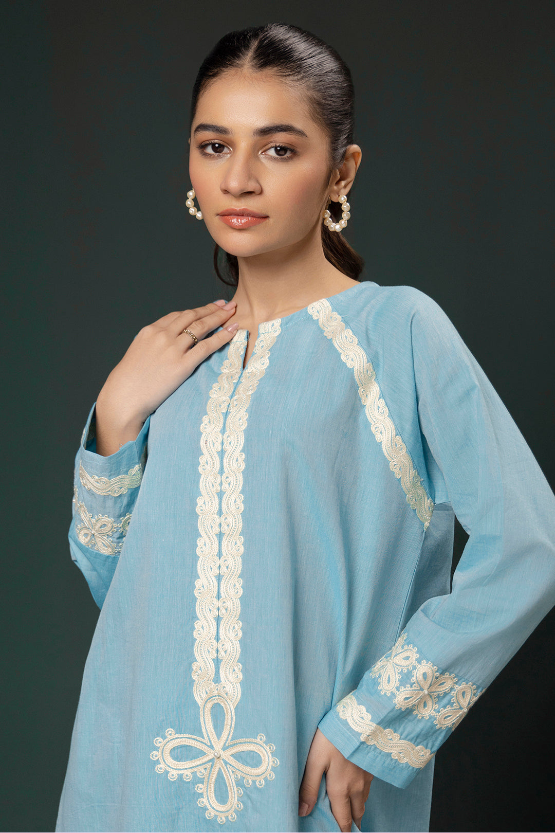 Zellbury | Summer Pret | Embroidered Kurta Trouser - 0977 XL
