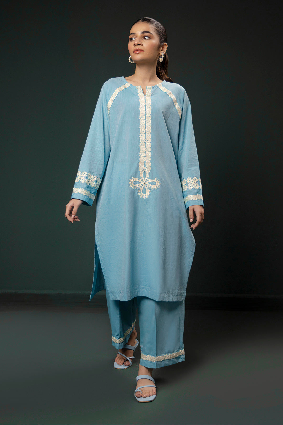 Zellbury | Summer Pret | Embroidered Kurta Trouser - 0977 XL