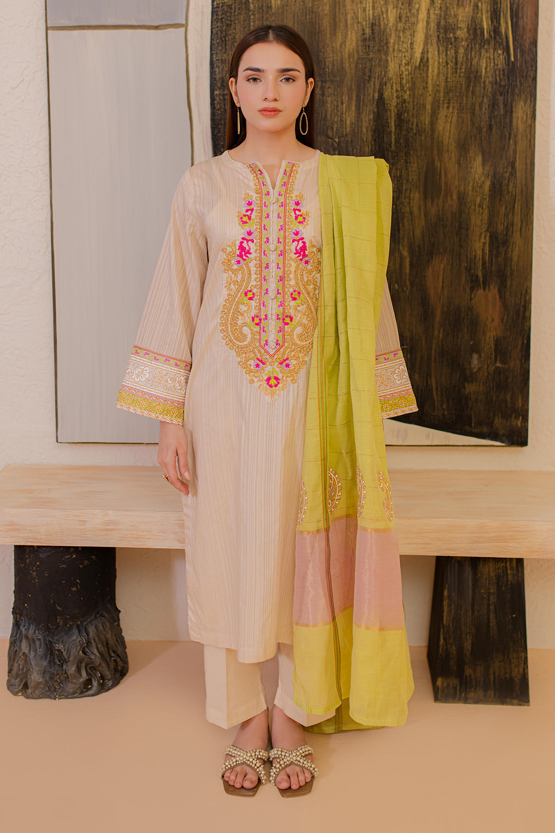 Zellbury | Summer Pret | Embroidered Kurta Dupatta - 1094 XL