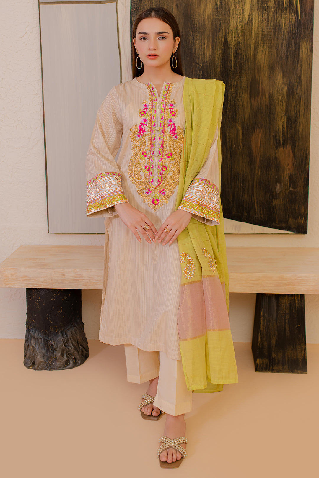 Zellbury | Summer Pret | Embroidered Kurta Dupatta - 1094