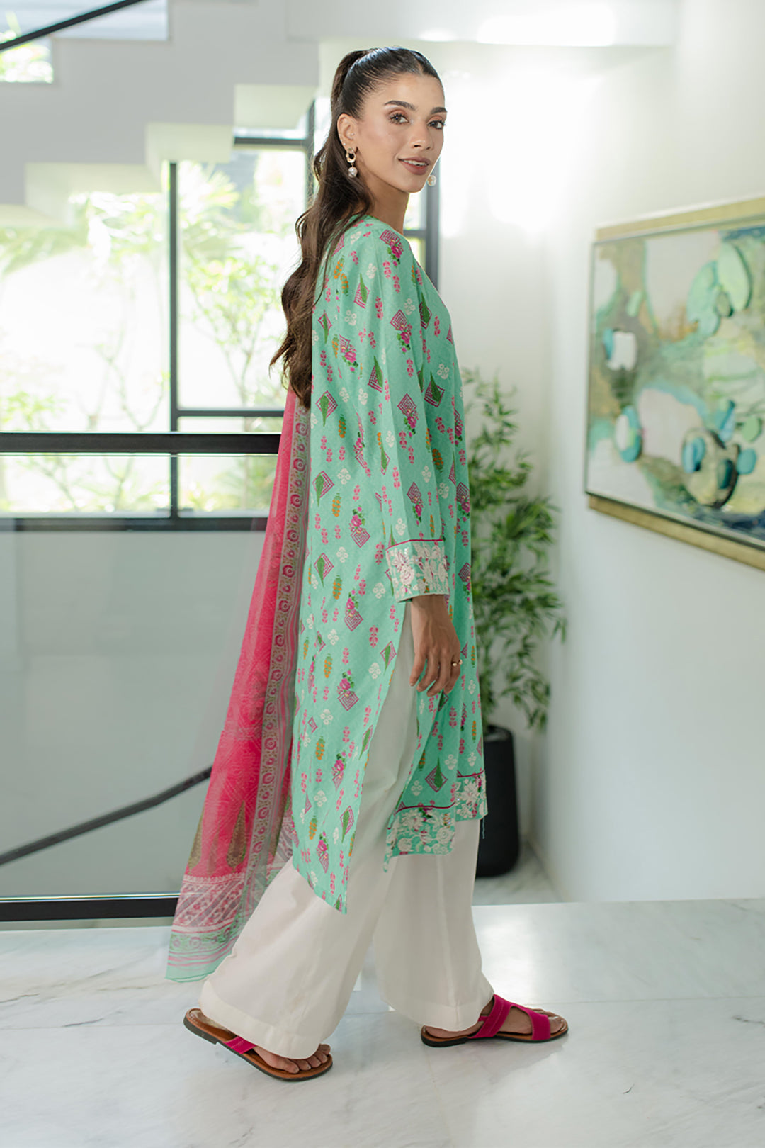 Zellbury | Summer Pret | Embroidered Kurta Dupatta - 1704