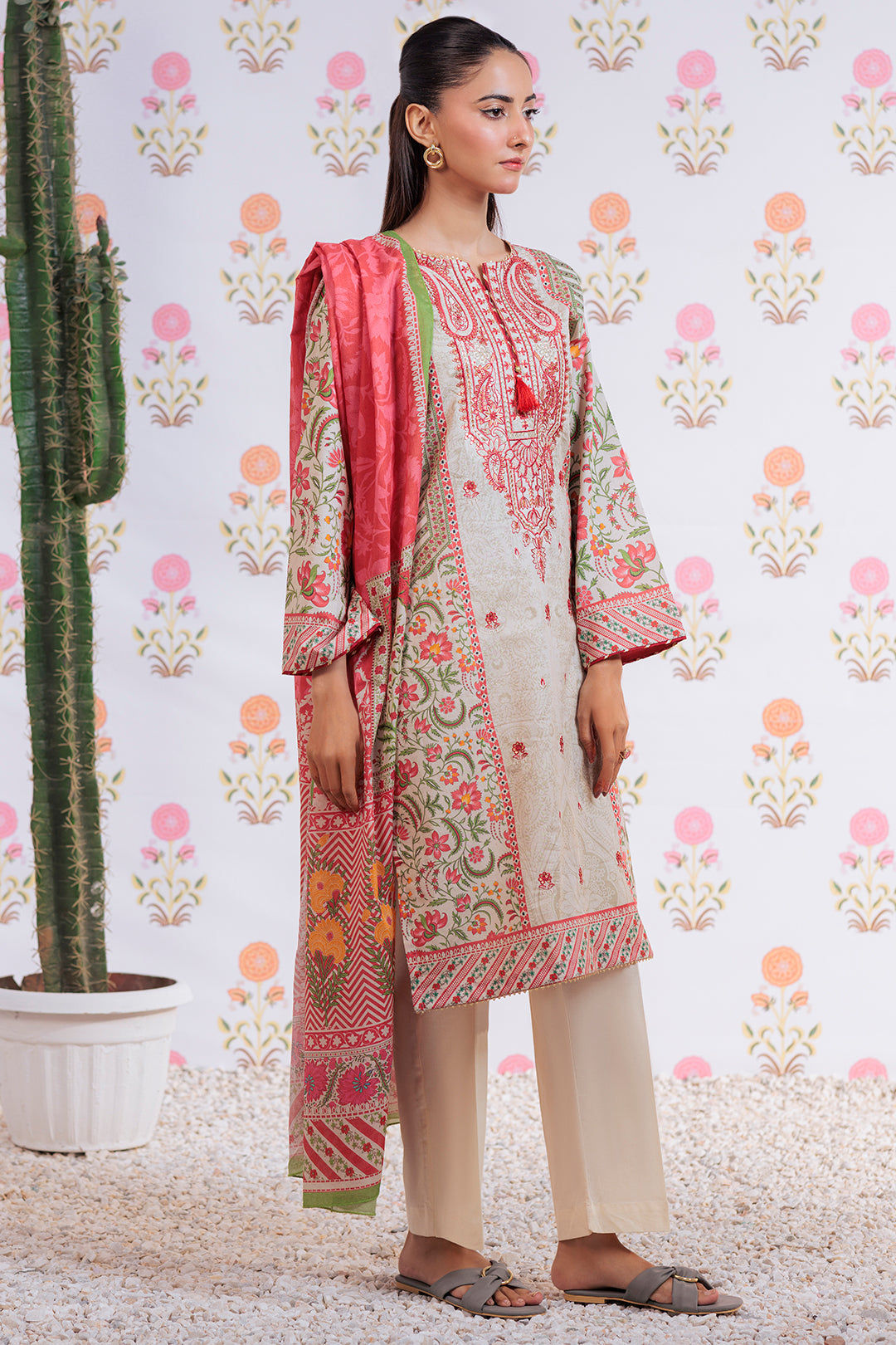 Zellbury | Summer Pret | Embroidered Kurta Dupatta - 1895