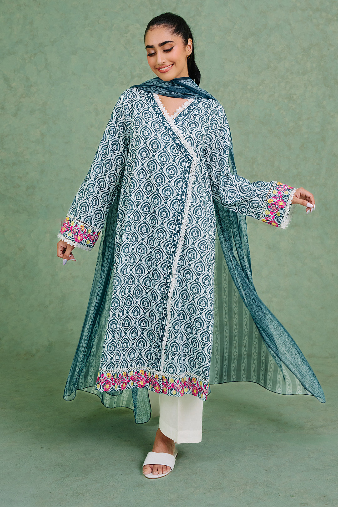 Zellbury | Summer Pret | Embroidered Kurta Dupatta - 1897