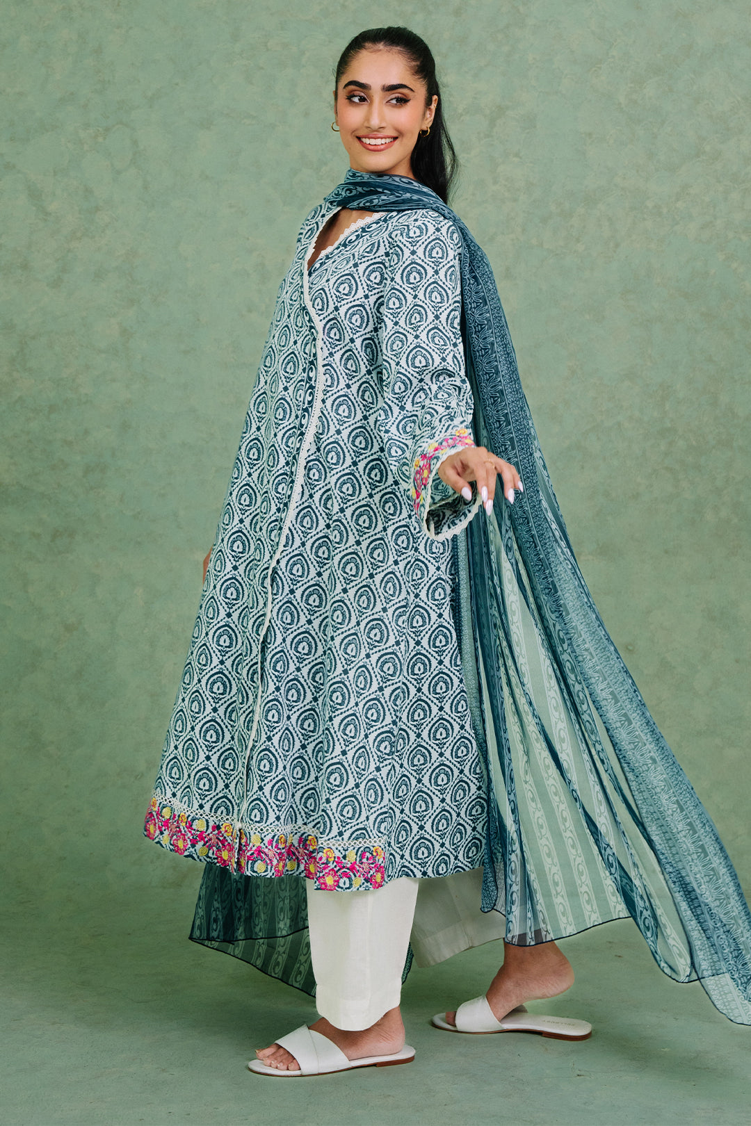 Zellbury | Summer Pret | Embroidered Kurta Dupatta - 1897