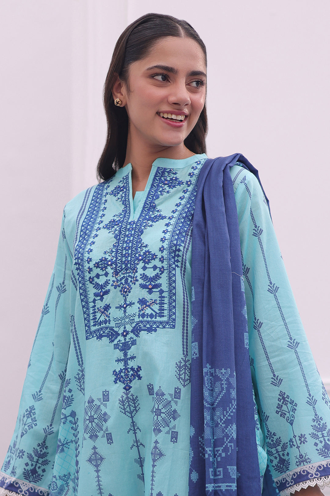 Zellbury | Summer Pret | Embroidered Kurta Dupatta - 1907