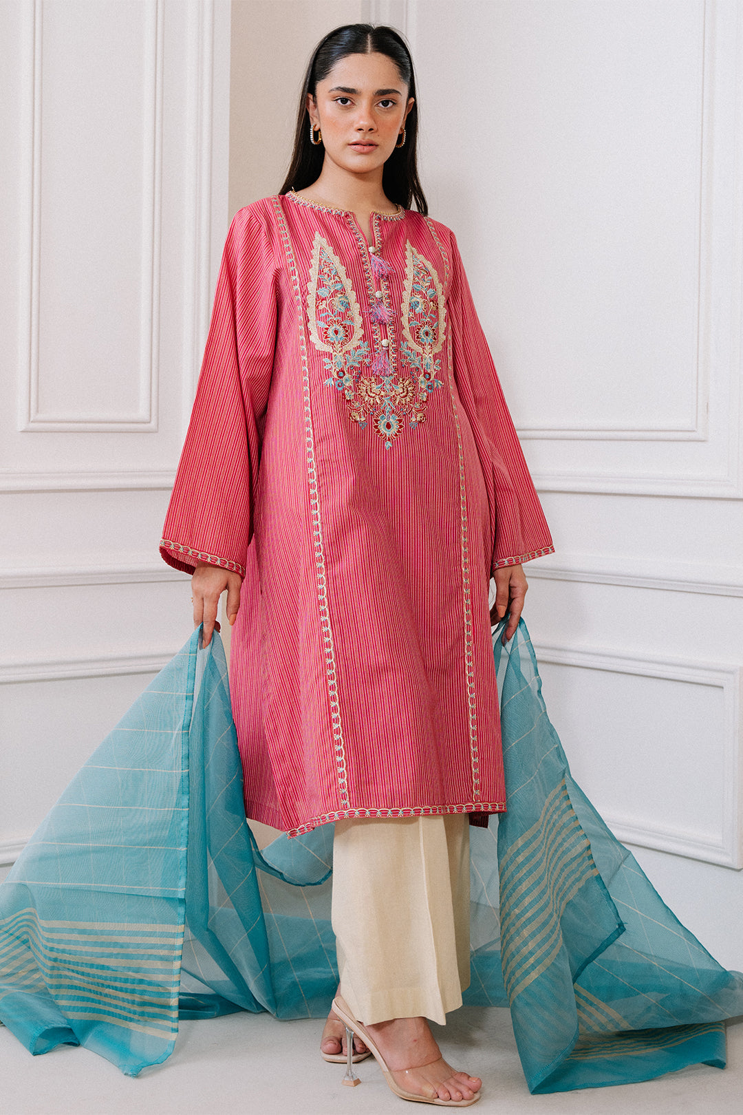 Zellbury | Summer Pret | Embroidered Kurta Dupatta - 1983 XL