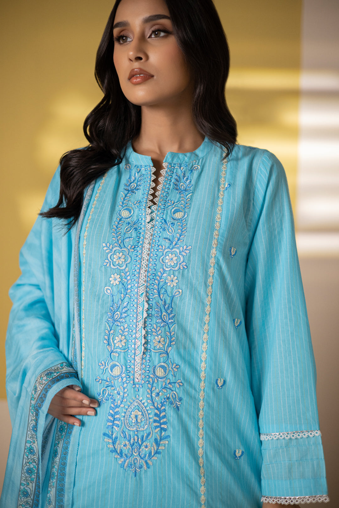 Zellbury | Summer Pret | Embroidered Kurta Dupatta Trouser - 1965