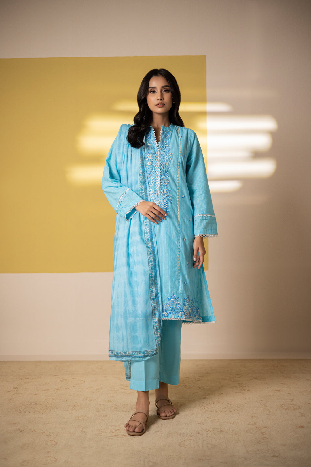 Zellbury | Summer Pret | Embroidered Kurta Dupatta Trouser - 1965